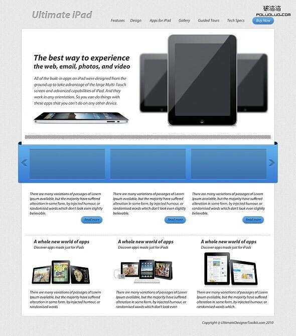 Photoshop設計網頁 打造專業級國外產品展示型網站